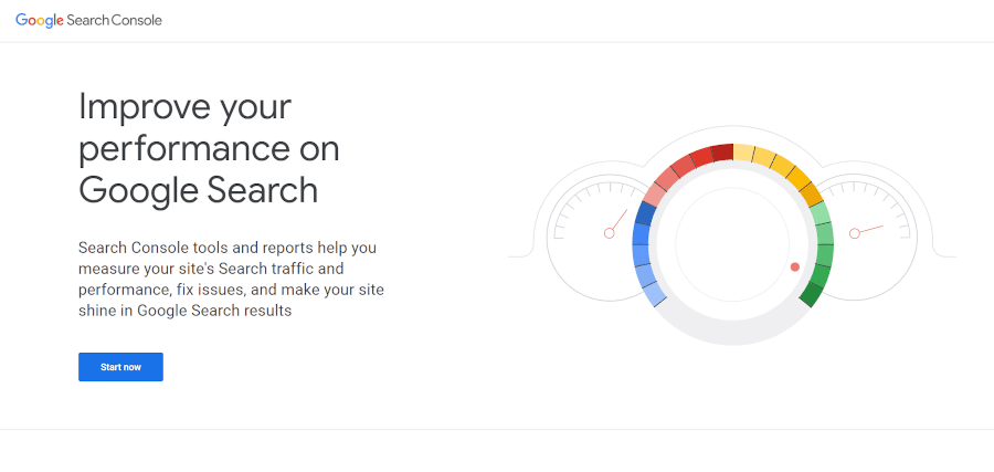 landing page of Google Search Console that helps you improve your SEO