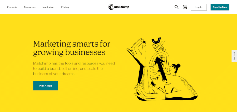 landing page of mailchimp for email marketing for your growing business